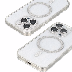 Glitter Magsafe Case for Iphone 16e transparent