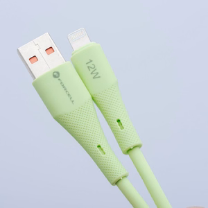 Kaapeli USB A - Micro USB Forcell F-Energy QC3.0 2,4A 18W Silicone 1 m C341 vihreä