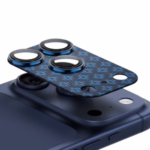 Benks Karkaistu lasi Armor Warrior Lens (BE70) iPhone 17 Pro Max:lle ArmorGrid sininen (kameraolosaareke)