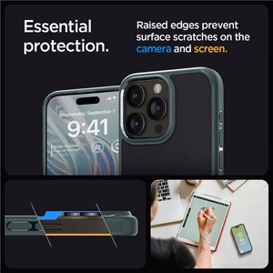 Spigen Ultra Hybrid iPhone 15 Pro Max Suojakuori - Tummanvihrea