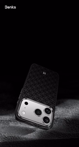 Benks Magnetic Armor Pro Armor Grid Kevlar suojakuori Metal Frame 600D (Y070) iPhone 17 Pro Max:lle musta