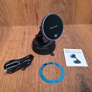 Blavec Car holder BHC-02 Qi2.2 25W vacum magnetic with induction charger to windshield (BHC02-QI2PMWIB)black