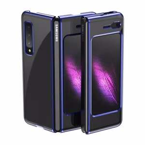 Plating Case kova tapaus Galvanointi kehys Cover Samsung Galaxy Fold sininen