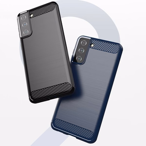 Carbon Case Joustava kansi TPU Asia Samsung Galaxy S21+ 5G (S21 Plus 5G) sininen