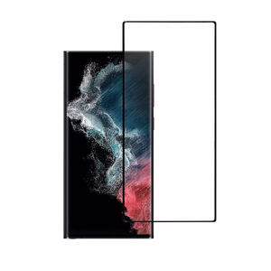 Suojalasi Blue Star - SAMSUNG Galaxy S22 Ultra koko näytön (täysliimaus, kuoriystävällinen) - musta