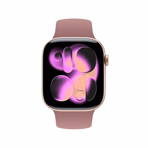Crong Liquid Apple Watch -ranneke, 38/40/41/42 mm, puuterinroosa