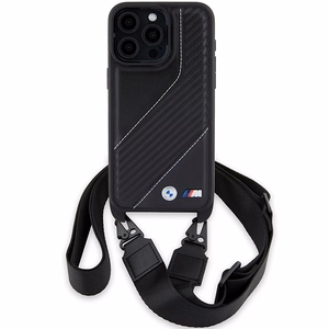 BMW M Edition Carbon Stripe & Hihna Suojakuori iPhone 15 Pro Maxille - musta