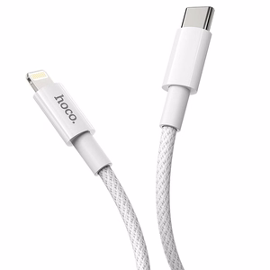 Hoco USB-C - Lightning -kaapeli PD 3A 20W 1 m X56 - valkoinen