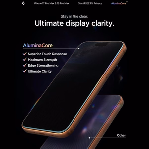 Spigen Glas.tR EZ Fit Privacy Tempered Glass for iPhone 16 Pro Max / 17 Pro Max - 2 pcs.