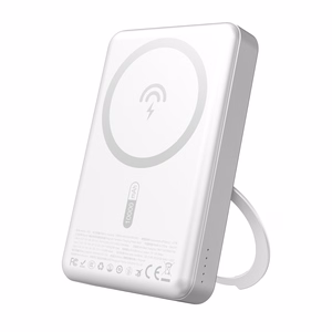 Dudao K28 10000mAh PD 22.5W MagSafe Powerbank metallikotelolla ja rengasjalustalla - hopea