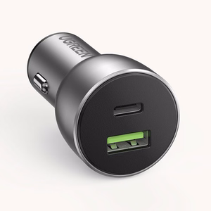 Ugreen Car Charger USB / USB Type C Quick Charge 3.0 Power Delivery 36W 3A Gray (CD213 60980)
