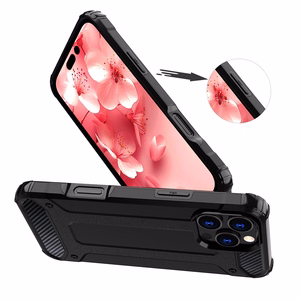 Hybrid Armor Suojakuori iPhone 16 Pro:lle - Musta