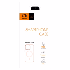 Tel Protect Magnetic Clear Suojakuori iPhone 15 Plus:lle lohenpunainen