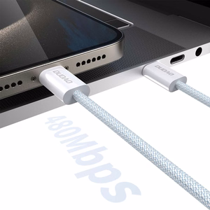 Dudao L6C USB-C - USB-C PD kaapeli 30W 1m - vaaleansininen