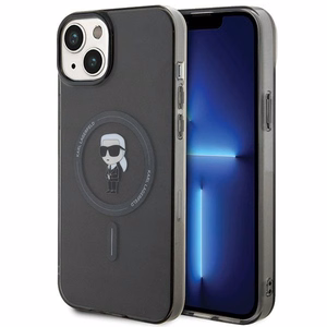 Karl Lagerfeld IML Ikonik MagSafe Suojakuori iPhone 15 Plus:lle - musta