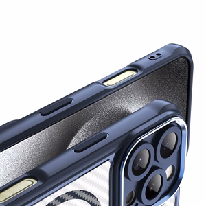 Leading Series MagSafe Silikoninen Suojakuori iPhone 16 Pro Max:lle - Sininen