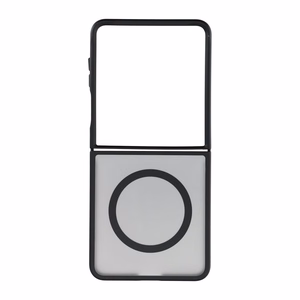 Musta 4sF-S Acrylic -suojakuori MagSafe-tuella Samsung Galaxy Z Flip8 -mallille