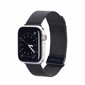 Dux Ducis MILANESE ranneke ruostumaton teräs magneettinen Apple Watch 38 / 40 / 41 mm:lle musta