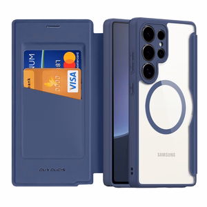 Dux Ducis Skin X Pro -suojakuori Samsung Galaxy S25 Ultra MagSafella ja lompakolla - sininen