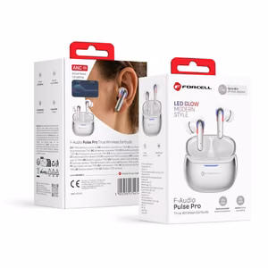 Forcell F-Audio Pulse Pro ANC + ENC TWS wireless earbuds – silver