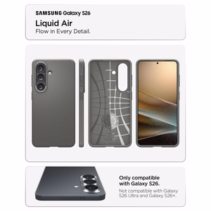 Spigen Liquid Air Suojakuori Samsung Galaxy S26:lle - harmaa