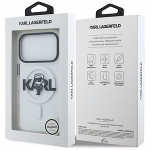 Karl Lagerfeld IML Karl Sketch Logo MagSafe Suojakuori iPhone 17 Pro:lle - Läpinäkyvä