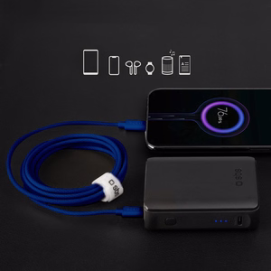 SBS TECABLETISSUETCCB USB-C - USB-C 1,5m 60W punottu kaapeli - sininen