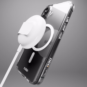 SBS Extreme Mag D3O MagSafe Suojakuori iPhone 16:lle - läpinäkyvä