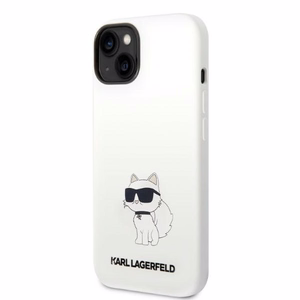 Karl Lagerfeld KLHMP14MSNCHBCH iPhone 14 Plus 6.7" kovakuori valkoinen/valkoinen Silicone Choupette MagSafe