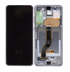 Samsung G985F/G986F S20 Plus -mallin LCD-näyttö kosketusnäytöllä ja kehyksellä, Cosmic Grey -värinen, alkuperäinen (huoltopaketti)