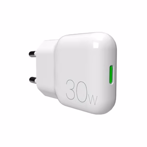 GaN Puro SLIMPRO 30W USB-C seinälaturi - valkoinen