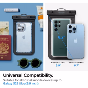 Spigen A601 Universal vedenpitävä kotelo 2-pack musta