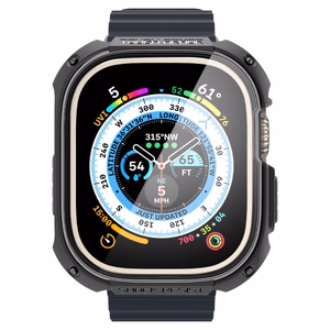 Spigen Tough Armor suojakuori mallille Apple Watch Ultra 49 mm, musta