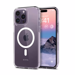 Crong Clear MAG Cover suojakuori iPhone 14 Pro Max -laitteelle, MagSafe-yhteensopiva, läpinäkyvä