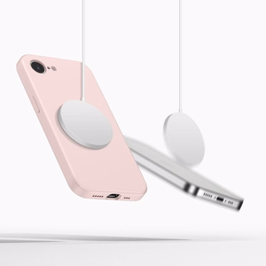 Tech-Protect Silicone MagSafe suojakuori iPhone 16e / 17e:lle - vaaleanpunainen