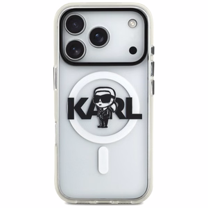 Karl Lagerfeld IML Karl Sketch Logo MagSafe Suojakuori iPhone 17 Pro:lle - Läpinäkyvä