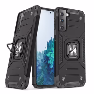 Wozinsky Ring Armor Tough Hybrid Case Cover + Magneettikiinnike Samsung Galaxy S22 + (S22 Plus) Musta