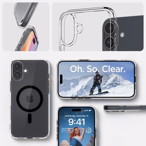 Spigen Ultra Hybrid Mag Suojakuori MagSafella iPhone 16 Pluslle - musta