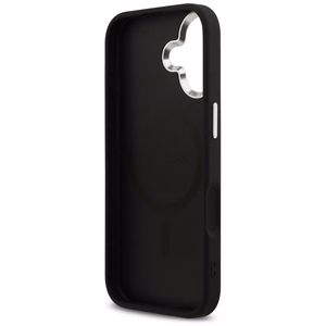 Guess Glitter Triangle Logo MagSafe Suojakuori iPhone 17:lle - Musta