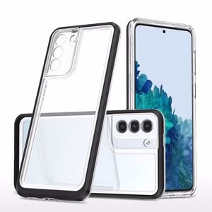 Kirkas 3in1 Kotelo Samsung Galaxy S21 + 5G (S21 Plus 5G) Kehys Gel Cover Musta