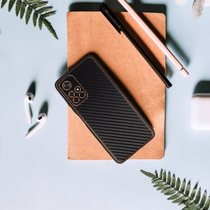 TEL PROTECT Leather Carbon Case for Xiaomi Redmi Note 11 5G/Note 11S 5G/Poco M4 Pro 5G Black