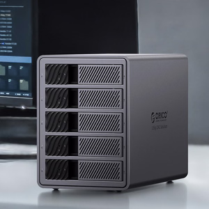 Orico 9858T3 5 Big DAS Solution ProThunder Disk Array with Thunderbolt 3 for 5 x 2.5"/3.5" SATA HDD/SSD - Gray