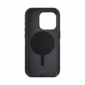 Speck Presidio2 Grip MagSafe suojakuori iPhone 15 Pro -laitteelle, musta liuskeenharmailla yksityiskohdilla
