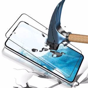 Tel Protect Full Glue 6D Karkaistu lasi Samsung Galaxy S22/S23:lle MUSTA (sormenjälkiavaus)