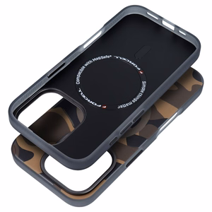 Suojakuori iPhone 16 PRO:lle Forcell F-Protect Levels Dual Layer 4D MagSafe-yhteensopiva Military Drop-Test desert camo