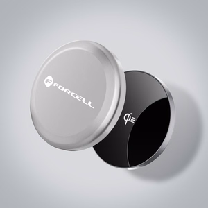 FORCELL F-ENERGY Smart Charge Qi2 15W langaton laturi 150cm irrotettavalla kaapelilla MagSafe-yhteensopiva hopea