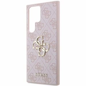 Guess GUHCS23L4GMGPI S23 Ultra S918 vaaleanpunainen/vaaleanpunainen kovakuori 4G Big Metal Logo