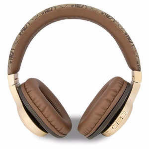 Guess GUBH604GEMW 4G Script Bluetooth langattomat korville asetettavat kuulokkeet – ruskeat