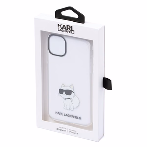 Karl Lagerfeld Ikonik Choupette -suojakuori iPhone 11 / Xr:lle - läpinäkyvä