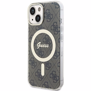 Guess IML 4G MagSafe iPhone 15 Plus suojakuori - ruskea